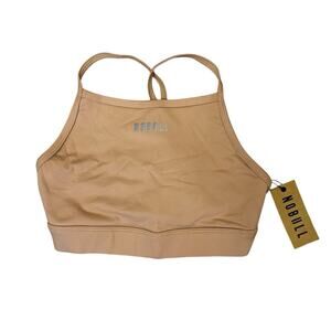 NWT NOBULL High Neck Sports Bra Sand Size S